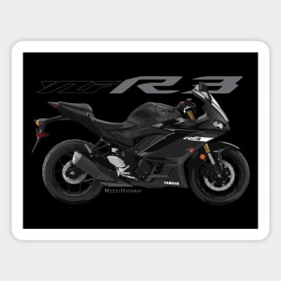 Yamaha R3 19 black, sl Magnet